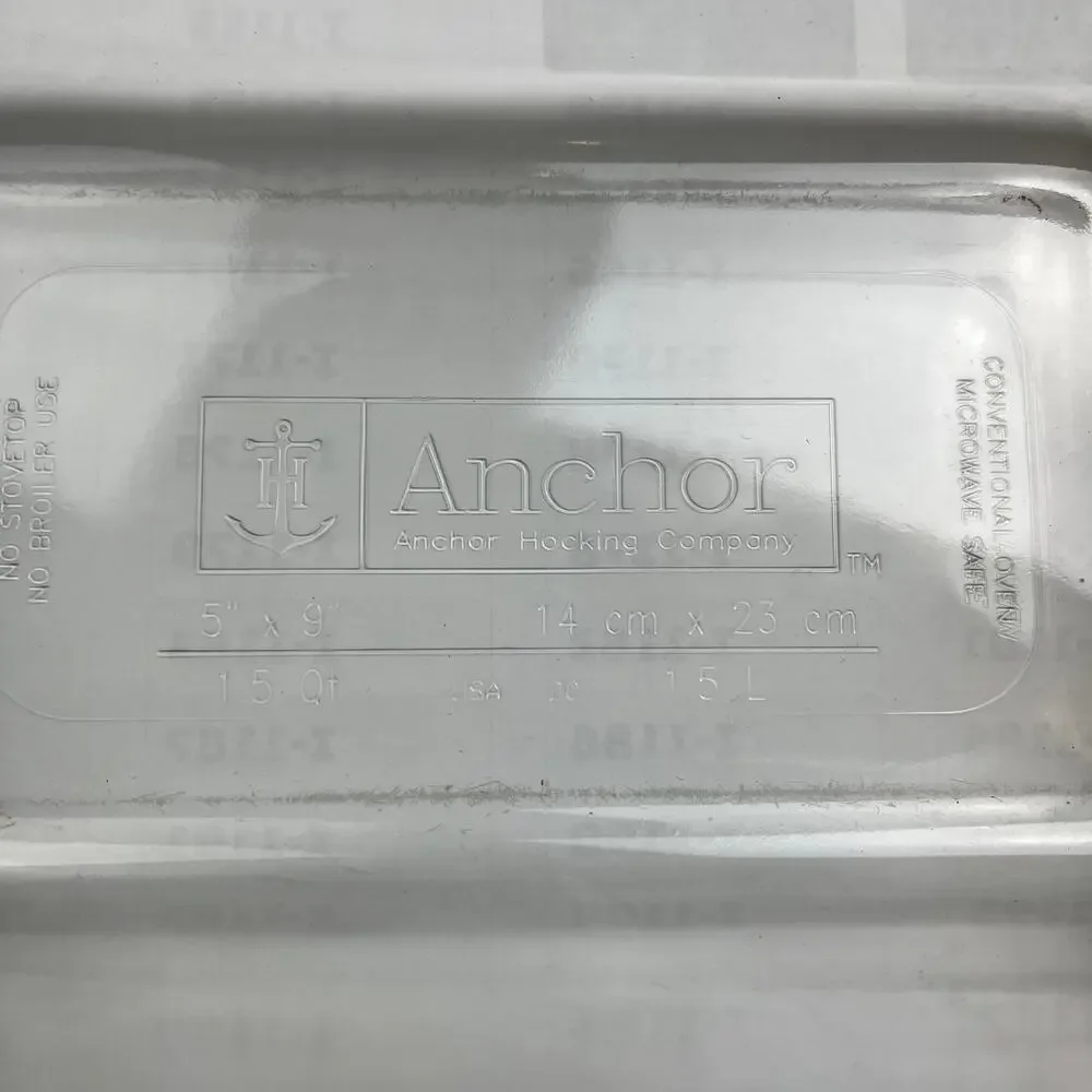 Anchor Hocking Company Ovenware Clear Glass Loaf Dish 1.5 Qt